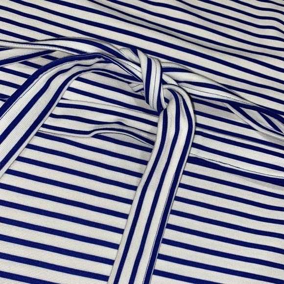 Liz Claiborne blouse sash‎ waist coastal granny striped nautical - Picture 5 of 6